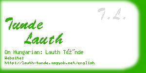 tunde lauth business card